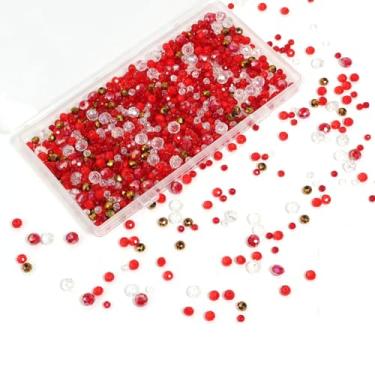 Imagem de Yumttero Conjunto de 900 peças de contas de cristal facetadas sortidas de 4/6/8 mm com quantidade fixa para cada cor para pulseiras, colares, brincos, correntes de telefone celular, faça você mesmo