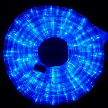 Imagem de Mangueira Iluminada LED 180 Leds 110V 10 Metros – Pisca Decorativo Flexível para Natal, Fachada, Jardim, Festa e Ambientes Externos – Alta Luminosidade e Economia de Energia (Azul)