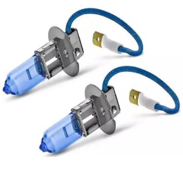 Imagem de Kit lampada h3 55w 12v super branca par tk7311sw - HBL