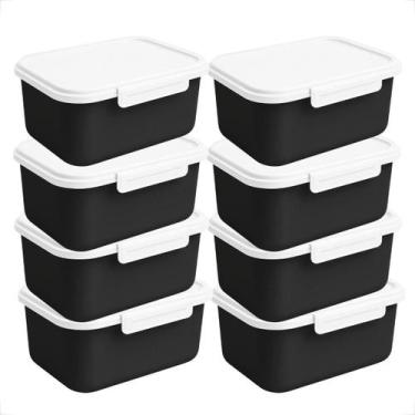 Imagem de Kit de Potes 5 Vasilhas 750ml com Tampa e Trava LIVRE BPA Marmita Reut