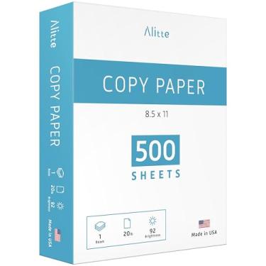 Imagem de Papel para impressora multiuso, 21,5 x 28 cm, 9 kg, 1 resma, 500 folhas, 92 brilhantes, branco