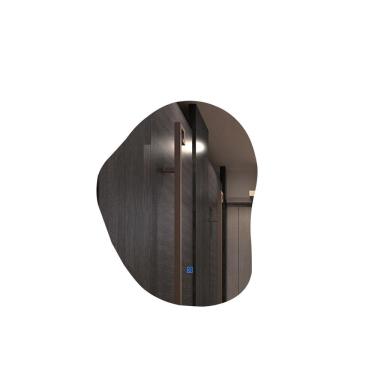 Imagem de Espelho Retangular Jateado Led 95Cm De Luxo Tecla Touch