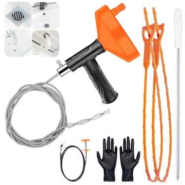 Imagem de Trado de cobra de drenagem, ferramenta de remoção de entupimento de cabelo de dreno de cobra de encanamento, ferramenta de limpeza de ralo de desentupidor de pia para banheiro cozinha banheira