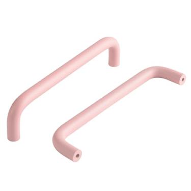 Imagem de funifiti Pacote com 5 puxadores cor rosa para armário de gaveta para quarto infantil puxadores de 128 mm (5, rosa, 5 polegadas (128 mm))