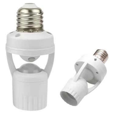 Imagem de Fotocélula Soquete Sensor de Movimento para Lâmpada Soquete E27 Controle Automático de Iluminação Economia de Energia Ideal para Áreas Externas Garagem Corredores (1PCS)