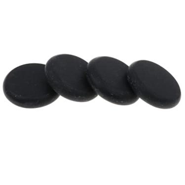 Imagem de barenx 4 peças, pedras de energia de massagem pessoal SPA, pedras quentes pretas para aquecer