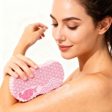 Imagem de Esponjas esfoliantes, esponja de banho esfoliante super macia, remove pele morta e impurezas do corpo, ótimo para adultos