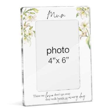 Imagem de FTRBXT Moldura para fotos de presentes em memória da mãe, presente de luto, presentes de lembrança de simpatia, para perda de mãe, em memória amorosa, porta-retratos de acrílico, 10 x 15 cm