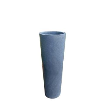 Imagem de Vaso polietileno para plantas decorativo coluna Ibiza efeito ESCOVADO/LISO E MARMORIZADO 68x25 (CHUMBO LISO)
