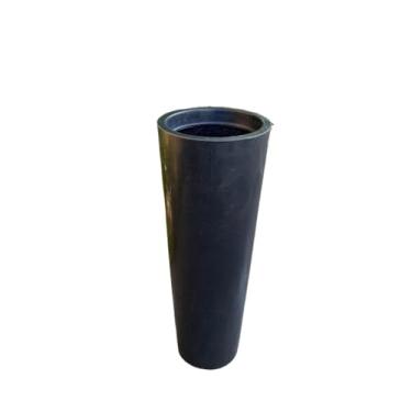 Imagem de Vaso polietileno para plantas decorativo coluna Ibiza efeito ESCOVADO/LISO E MARMORIZADO 68x25 (PRETO LISO)