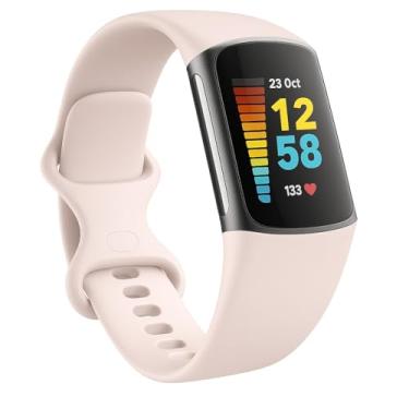 Imagem de PANDA BOBO Pulseiras de substituição para Fitbit Charge 5 e Charge 6 – Pulseiras esportivas de silicone macio para homens e mulheres – tamanhos pequenos e grandes – várias cores (rosa, pequena)