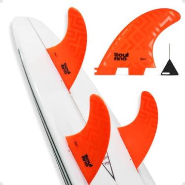 Imagem de Quilha Fcs2 Média Rígida Soul Fins Laranja Encaixe Sw1 Triquilha Surf Fins Performance Sistema Fcs2 Medium Prancha De Surf (Laranja)