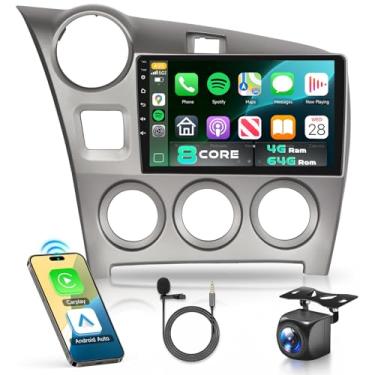 Imagem de Toyota Matrix 2009-2014 estéreo automotivo com processador Snapdragon 8 Core 4 GB + 64 GB Android 13 Rádio 9 polegadas IPS Touchscreen Carplay/Android Auto GPS 5/6GhzWiFi FM/RDS SWC câmera