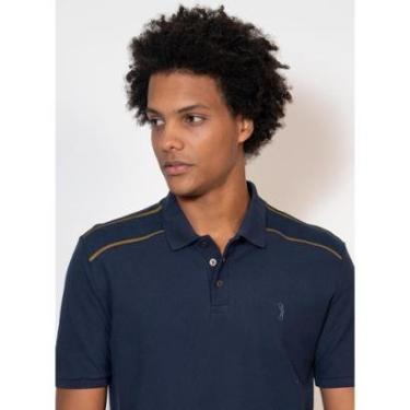Imagem de Camisa Polo Aleatory Listrada Avery Marinho-Masculino