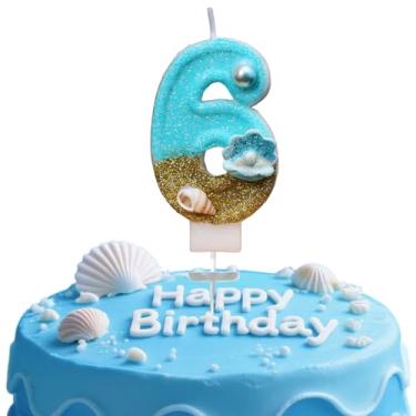 Imagem de Velas digitais de aniversário, coroa preta e dourada nº 6 velas de aniversário, adequadas para meninos e meninas, comemorações de aniversário e aniversários, são os presentes preferidos para expressar