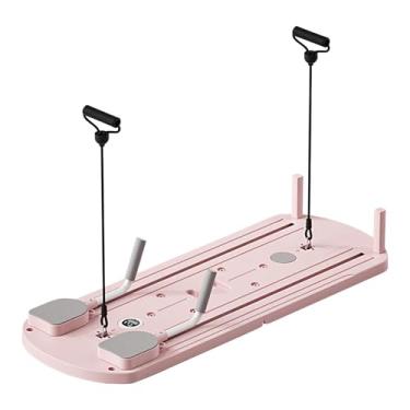 Imagem de Shakven Prancha deslizante de Pilates, Máquina reformadora de Pilates | Rolo muscular abdominal de rebote automático | Reformador de Pilates dobrável, rolo muscular abdominal de recuperação automática