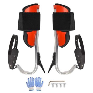 Imagem de Shakven Picos de escalada em árvores,Picos de árvores para escalada | Gaffs de árvore de liga para escalada em poste,Kit de escalada de arnês de árvore, equipamento de escalada de palmeira resistente