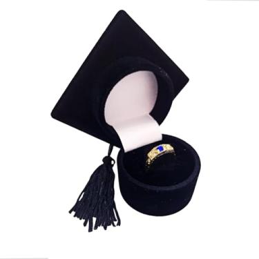 Imagem de Anel de Formatura Infantil Menino Regulável Semi Joia Banhado a Ouro 18k Elegante e Delicado Ajustável para Conforto Ideal Símbolo de Conquista e Carinho