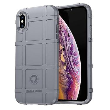 Imagem de IDEWEI Capa para iPhone XS, fibra de carbono refinada, anti-queda, anti-impressões digitais, proteção integral. A capa do telemóvel é compatível com iPhone XS