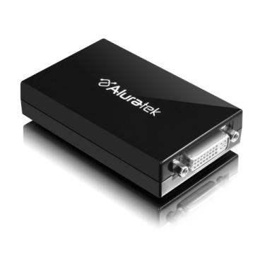 Imagem de Aluratek Adaptador USB 2.0 para DVI de alta resolução com suporte de tela dupla