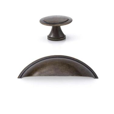 Imagem de Kit 6 Puxadores Concha + 10 Puxadores Redondo - Telis Ferragens