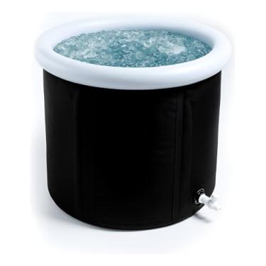 Imagem de Banheira De Gelo Inflável Portátil Crioterapia Recuperação Preta