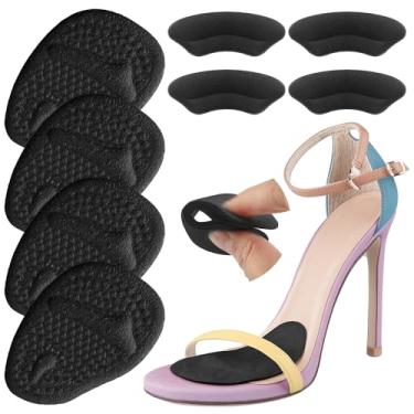 Imagem de SIIHEA Almofadas de metatarso com bolas de pé, inserções de calcanhar para mulheres, enchimento confortável de sapatos de salto alto para dor nos pés, almofadas de calcanhar para sapatos muito grandes