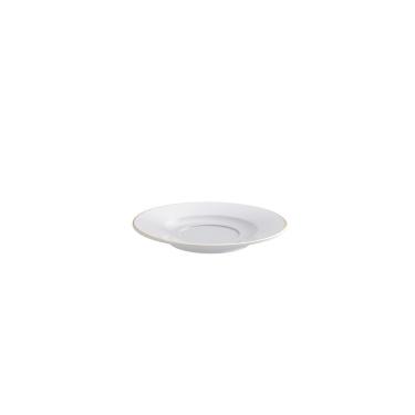 Imagem de Pires Chá Filetada Tramontina Elisa Em Porcelana Com Borda Dourada