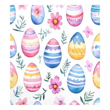 Imagem de Blueangle Capa magnética para lava-louças ovos coloridos de Páscoa, decoração da capa da máquina de lavar louça, adesivos de eletrodomésticos, adesivos de eletrodomésticos, 58 cm C x 66 cm adesivo