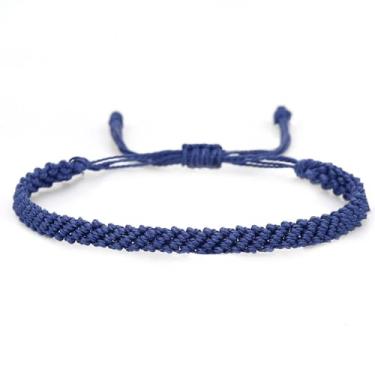 Imagem de Pulseira trançada colorida ajustável para mulheres e homens, feita à mão, com proteção da sorte, presentes de aniversário, onda, surfista, praia, joias modernas, Medium, Acrílico, Sem Pedra Preciosa