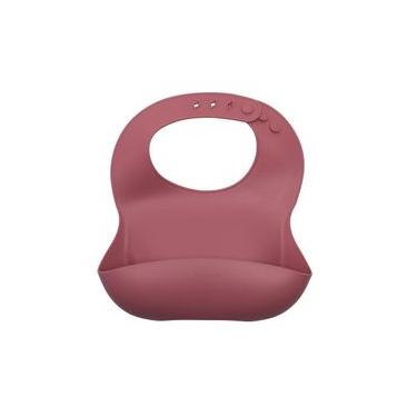 Imagem de Babador de Silicone com Pega-Migalhas Piccolo Rosa - Infanti