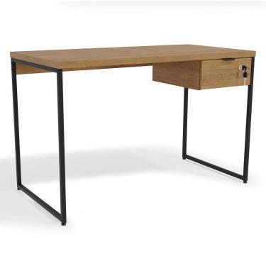 Imagem de Mesa Escrivaninha 1 Gaveta 118 Cm Li002x05 Kpb Freijo Preto Fosco