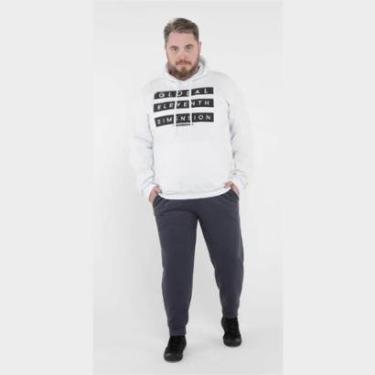 Imagem de Calça Masculina Moletom Básica Plus Size Jogger Chumbo-Masculino