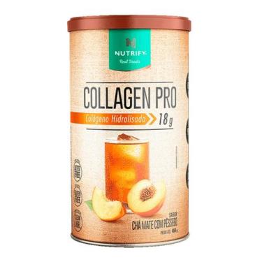 Imagem de Colágeno Hidrolisado Collagen Pro Nutrify 450g, Chá Mate com Pêssego