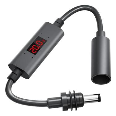 Imagem de Cabo de extensão Starlink Mini com visor digital de corrente e tensão Cabo extensor DaierTek à prova de água Starlink Standard Gen3 DC macho para DC fêmea, 0,66 pés