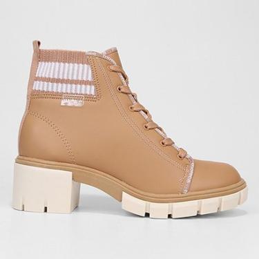 Imagem de Bota Coturno Moleca Tratorada Malha Feminina-Feminino