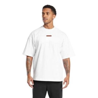 Imagem de Camiseta Oversized Masculina Algodão Gola Redonda Academia Dia a Dia-Masculino