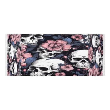 Imagem de Wassud Capas de lavadora e secadora de caveira rosa, protetor de lavadora com sacos de armazenamento, capa de geladeira à prova de poeira com bolsos para lavanderia doméstica, cozinha, 120 x 55 cm