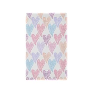 Imagem de Wassud Sketchy Hearts Placa de cobertura de interruptor de luz decorativa capas de tomada placa de parede para tomadas elétricas em branco 4,53 x 2,76 polegadas