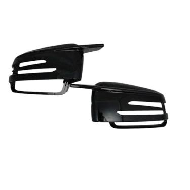 Imagem de Capa de espelho retrovisor lateral compatível com Mercedes Benz W176 W246 W212 W204 C117 X156 X204 W221 C218 ABCES CLA GLA GLK Classe Preta (Substituição)(A pair Black)