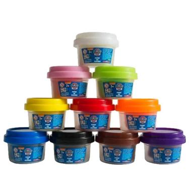Imagem de Massinha Patrulha Canina 10 Potes Da Alegria Infantil Cores