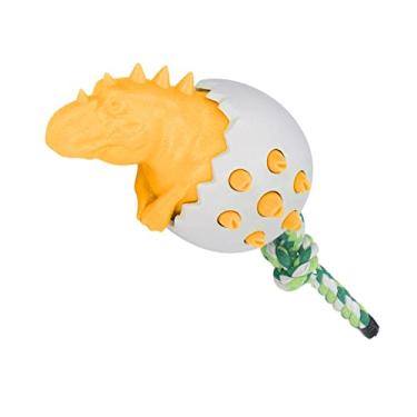 Imagem de aqxreight Ovo de Dinossauro para Cães, BRINQUEDOS para Mastigar, Resistência à Mordida, Escova de Dentes para Cães, BRINQUEDOS para Mastigar, Cuidados Dentários para CãesLake Blue Outro Este (Laranja)