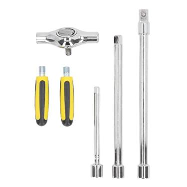 Imagem de Alomejor Conjunto de Chave de Catraca, Chave de Catraca Forjada de Dente Redondo Com Alça, Aço Ferramenta para Casa, Cozinha, Banheiro, Escola, Garagem, Mecânico, Metalúrgico, Construtor