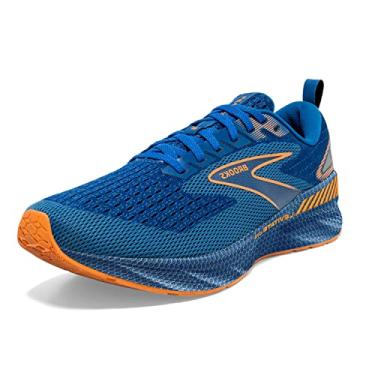Imagem de Brooks Tênis de corrida masculino Levitate GTS 6, Azul clássico/laranja, 41