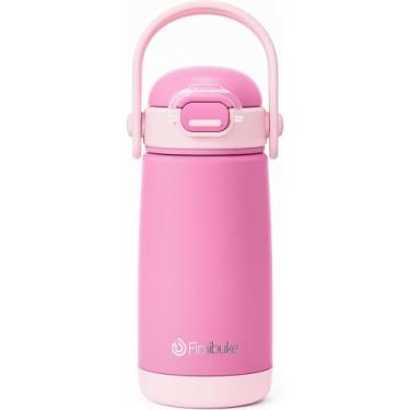 Imagem de Garrafa de água isolada Fimibuke Kids 420ml com tampa e alça de palha