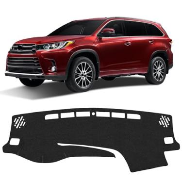 Imagem de KUST Tapete de painel de carro para Toyota Highlander 2014-2017 2018 2019 lado esquerdo condução antiderrapante capa de painel interior para acessórios Highlander tapete de painel de ajuste