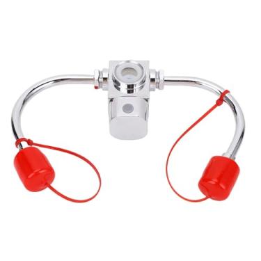 Imagem de Jopwkuin Kit de Lavagem Ocular de Emergência Fluxo de água Ajustável para Fábrica de Laboratório 3 Adaptadores Acessório para Pia para Lavagem de Olhos para Lavanderia Pia de Cozinha Material de Latão de 15/16 Polegadas