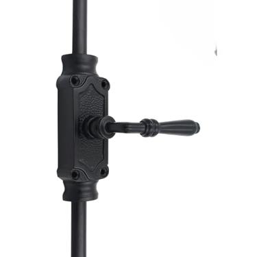 Imagem de SIGNATURE IRONMONGERY Parafuso cremonal de ferro fundido para janela com alça de alavanca | Ferragens revestidas com pó preto para janelas de até 1,8 m | Design durável e elegante para maior segurança