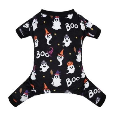 Imagem de Pijamas para cães CuteBone Fleece, roupas de Halloween para chihuahua