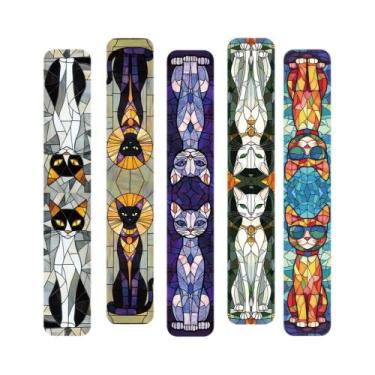 Imagem de Marcadores De Livro Magnéticos Elegantes Em Forma De Gato 5PCS Estilo 